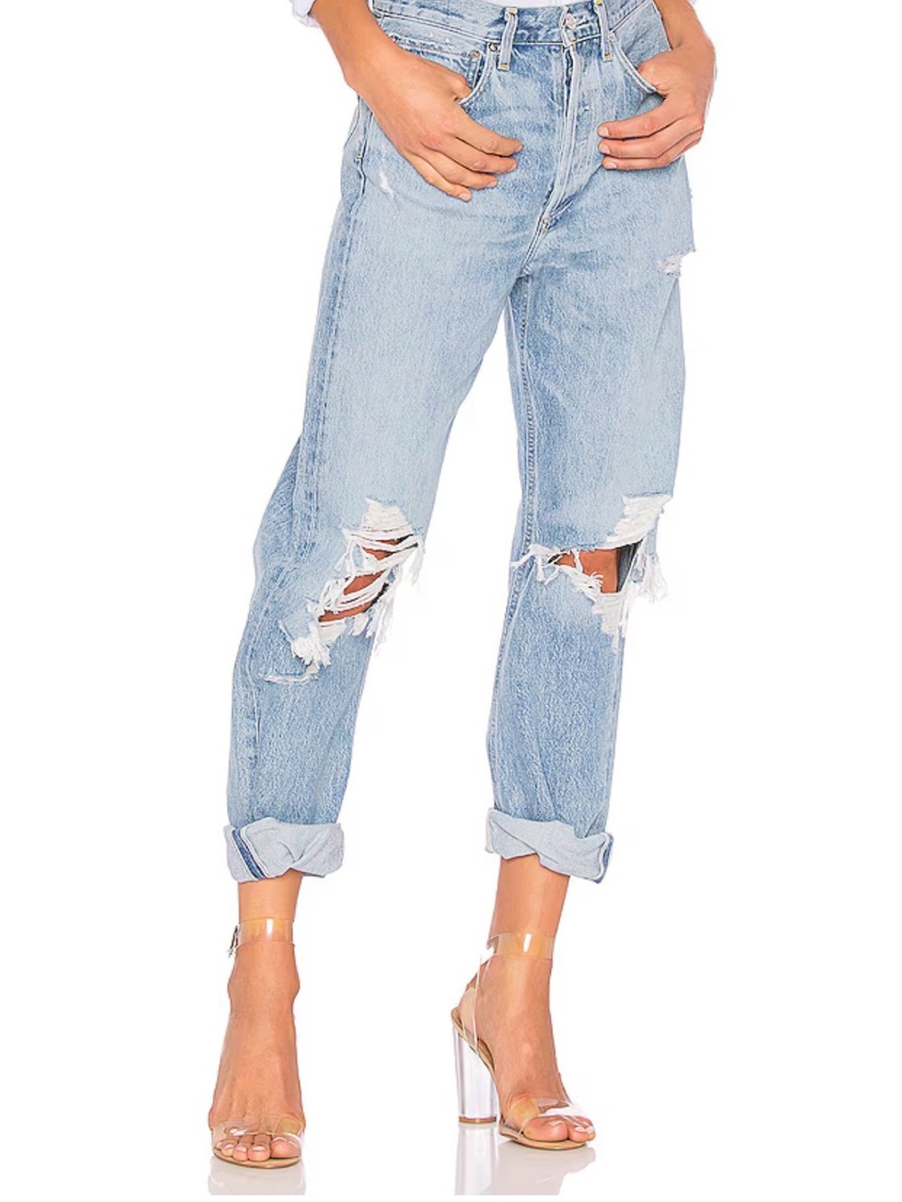 AGOLDE '90s Mid Rise Loose Fit Jean in the "Fall Out" wash, Size 26